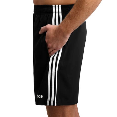 schwarze adidas hose kurz mit weissen streifen|Adidas sports hosen.